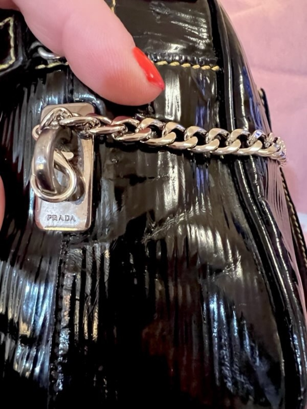Prada⭐️Venice Black Patent Leather Bowler Bag! Offers are always welcome! - Picture 11 of 16